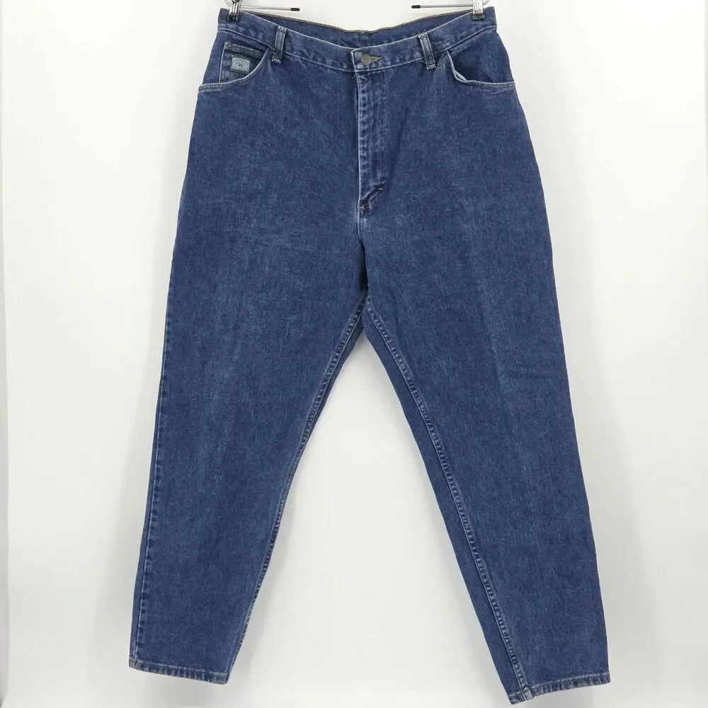 Vintage Wrangler For Women Jeans Size 18x30 Straight Leg Western Cowboy Rodeo